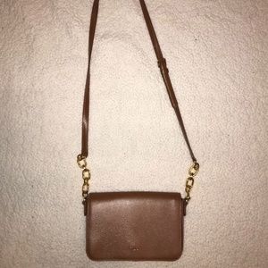 Lauren Ralph Lauren Leather Brown Crossbody Bag